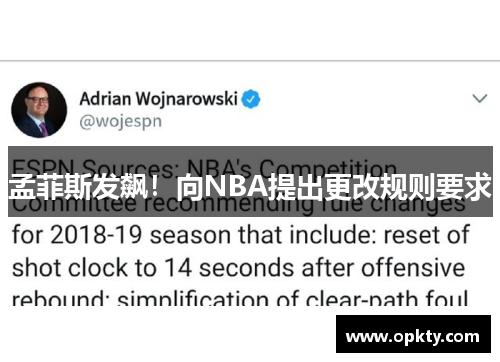 孟菲斯发飙！向NBA提出更改规则要求